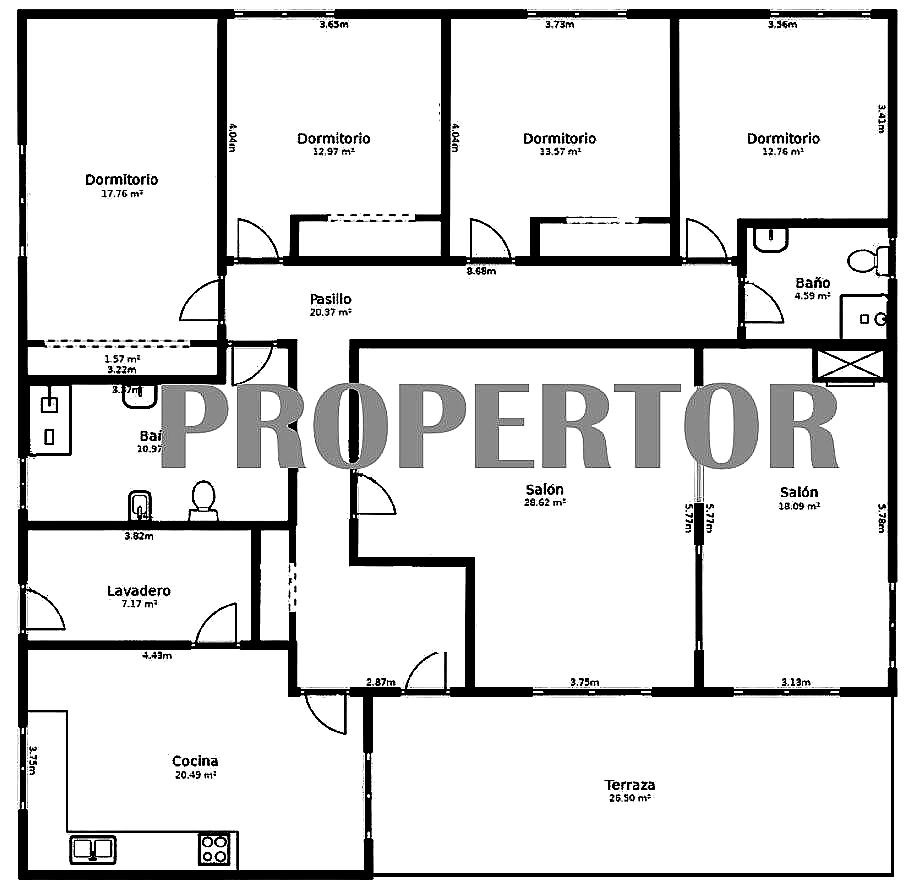 Plano-1Floor CHALET CON 4 DORMITORIOS EN VALLE DEL SOL